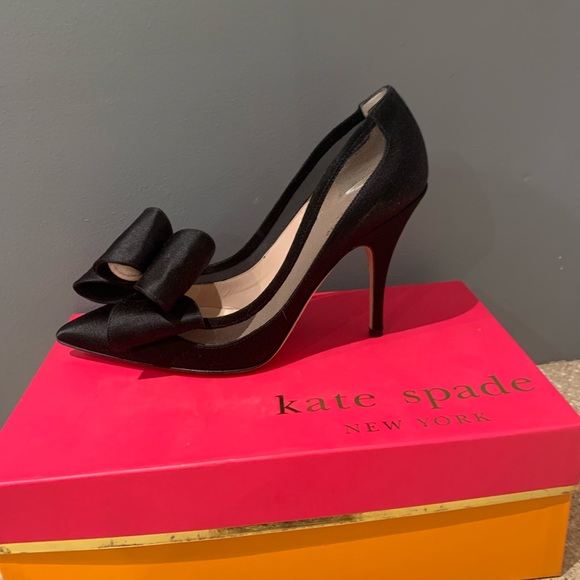 Kate Spade Lovely Black Satin shoes - Picture 2 of 10